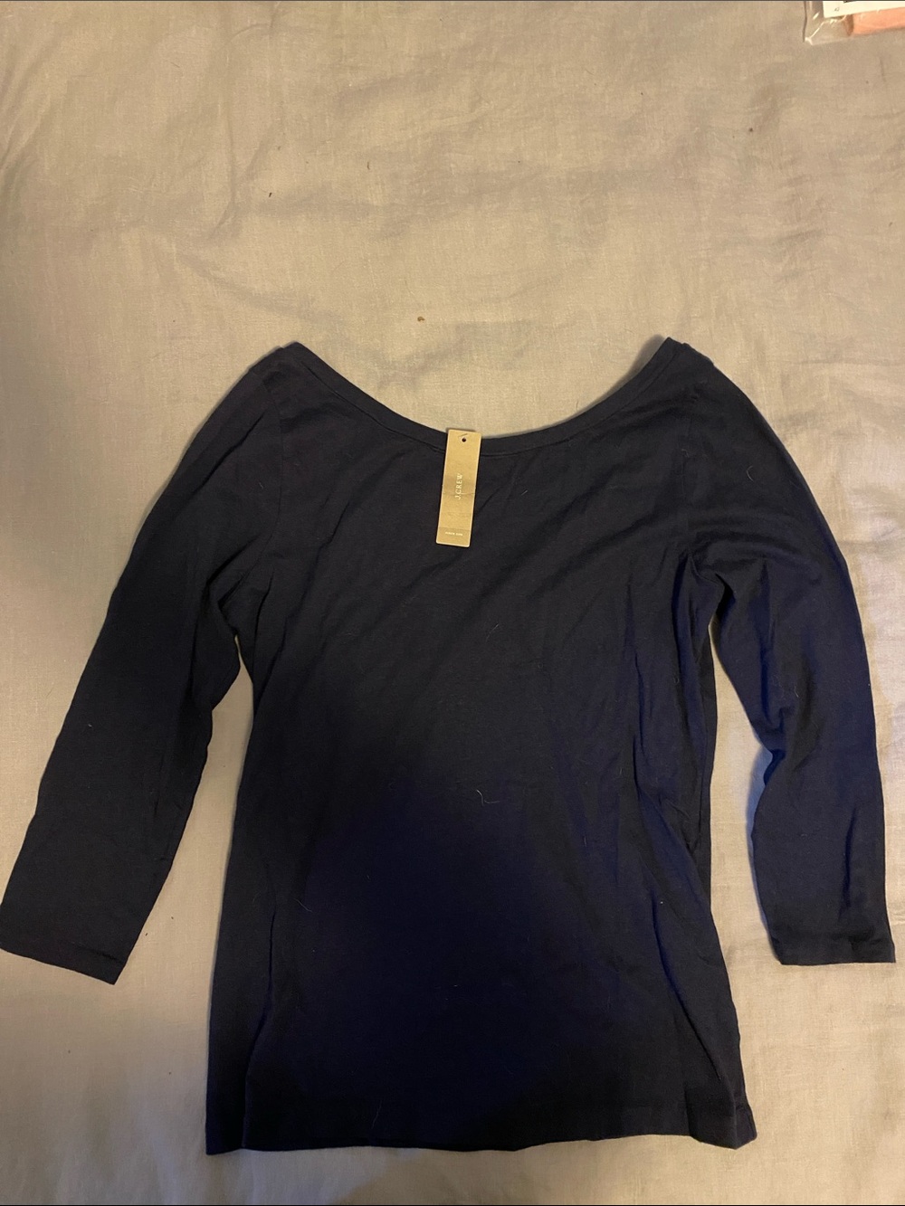 J. Crew Women’s Scoop Neck Long Sleeve Top - Black